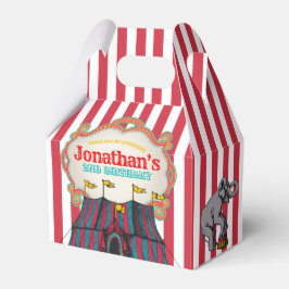 Caja Para Regalos Nacimiento del circo azul Verde azulado rojo