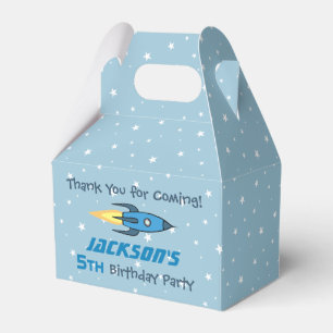 Caja Para Regalos Nacimiento personalizado del barco Blue Retro