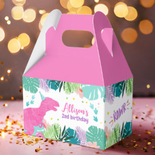 Caja Para Regalos Nacimiento prehistórico del Chica de dinosaurios r