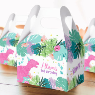 Caja Para Regalos Nacimiento prehistórico del Chica de dinosaurios r
