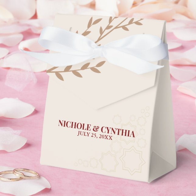 Caja Para Regalos Naranja Boho Boda de Terracotta Quemada Moderna (Boda)