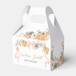 Caja Para Regalos Naranja Bow Pumpkin Baby Shower