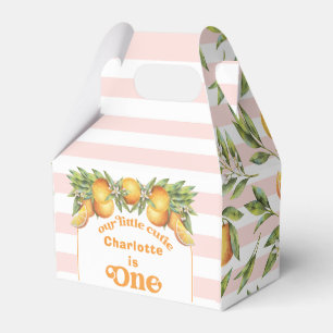 Caja Para Regalos Naranja Citrus Cutie Pequeña Un Primer Favor de Cu