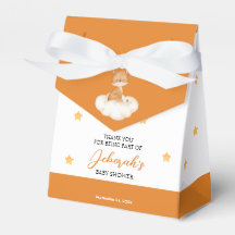 Naranja Cute Fox Baby Shower Favor Box