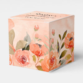 Caja Para Regalos Naranja de acuarela fiesta de novias florales