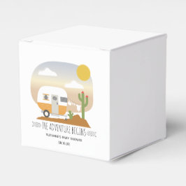 Caja Para Regalos Naranja de aventuras Camper Clothesline Baby Showe