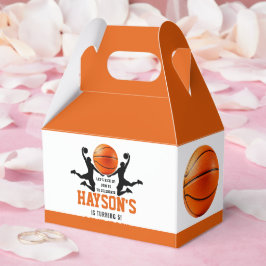 Caja Para Regalos naranja de baloncesto Boy 5ª fiesta de cumpleaños