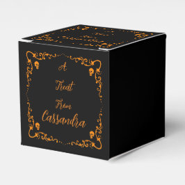 Caja Para Regalos Naranja de calabaza de Halloween Personalizado
