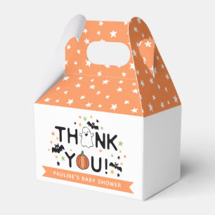 Caja Para Regalos Naranja de calabaza Halloween Baby Shower Gracias