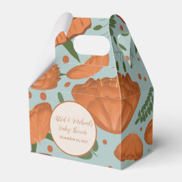 Caja Para Regalos Naranja de flores silvestres Poppy Baby Shower