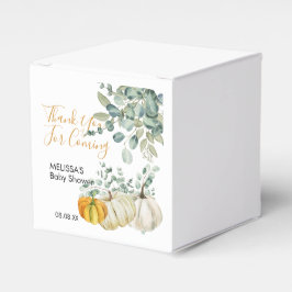 Caja Para Regalos Naranja de roya otoño de calabaza blanca verde gra