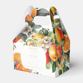 Caja Para Regalos Naranja de verano Boda de fruta personalizado Grac