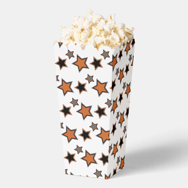 Caja Para Regalos Naranja divertido y divertido Gris y estrellas neg (apareció)