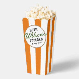 Caja Para Regalos Naranja Fall Evento Especial Película Noche Popcor