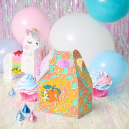 Caja Para Regalos Naranja Fruity Birthday Blue