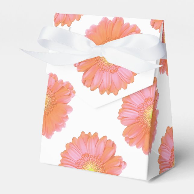 Caja Para Regalos Naranja gerbera daisy (Front Side)