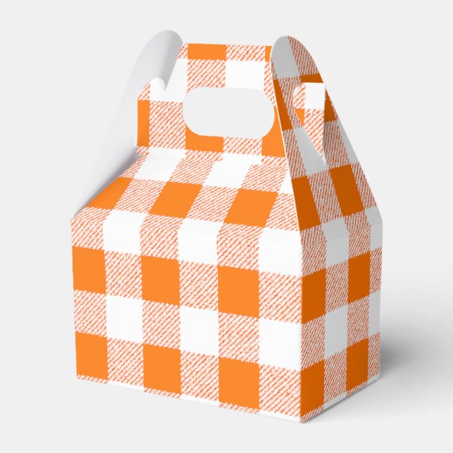 Caja Para Regalos naranja gingham check (Front Side)