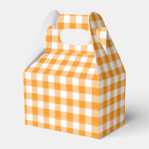 Naranja Gingham Favor Box