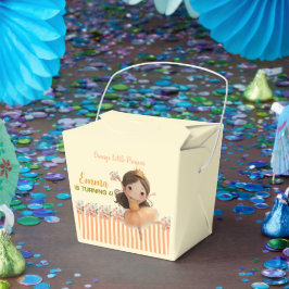 Caja Para Regalos Naranja Little Princess Ball Favor Box