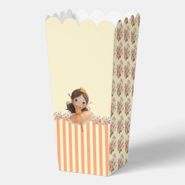 Caja Para Regalos Naranja Little Princess Ball Favor Box (Anverso)