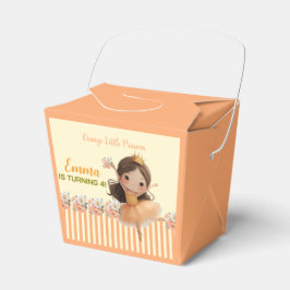Caja Para Regalos Naranja Little Princess Ball Favor Box