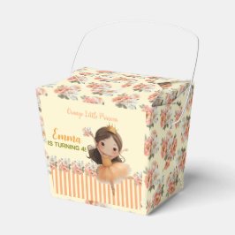 Caja Para Regalos Naranja Little Princess Ball Favor Box