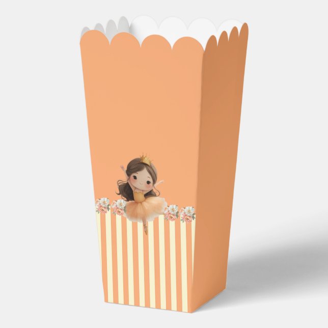Caja Para Regalos Naranja Little Princess Ball Favor Box (Anverso)