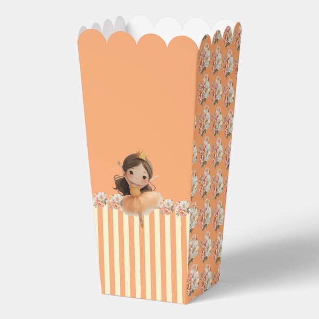 Caja Para Regalos Naranja Little Princess Ball Favor Box (Anverso)