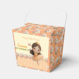 Caja Para Regalos Naranja Little Princess Ball Favor Box
