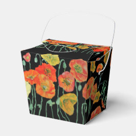 Caja Para Regalos Naranja Poppy Boda Floral Cake Favorito Box