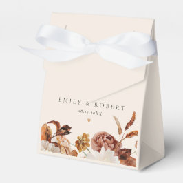 Caja Para Regalos Naranja quema bohemio Boda floral otoño