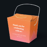 Caja Para Regalos Naranja Retro Gradiente Bat Mitzvah Personalizado<br><div class="desc">Naranja Retro Gradiente Rosa Único Bat Mitzvah Personalizado Gracias Caja De Favor</div>