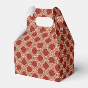 Caja Para Regalos Naranja retro moderno Brown Setentis Arte Geométri