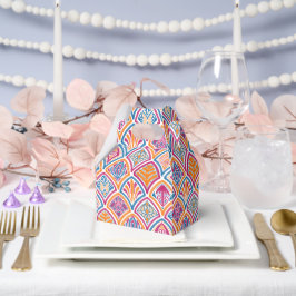 Caja Para Regalos Naranja rosa Boda de ventilador de decoración Verd