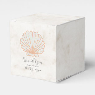 Caja Para Regalos Naranja Rustic Seashell Boda