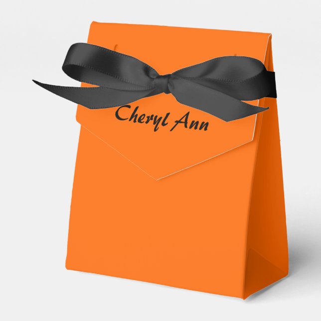 Caja Para Regalos Naranja Sólido (Front Side)
