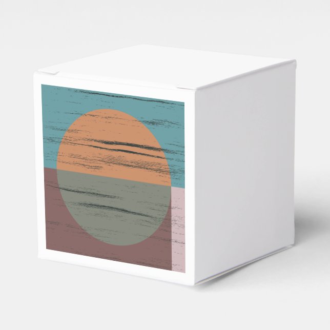 Caja Para Regalos Naranja Y Círculo Verde (Costado Anverso)