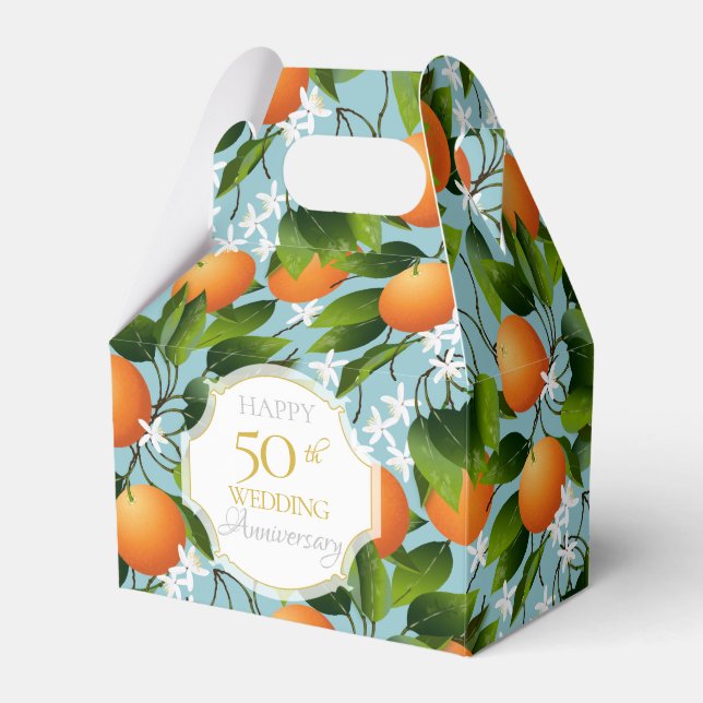 Caja Para Regalos Naranjas Citrus Fruit Fiesta Floral (Front Side)