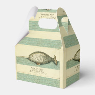 Caja Para Regalos Narwhal Antiguo Whale Watercolor Arte Científico