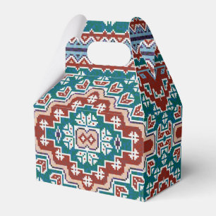 Caja Para Regalos Nativos indígenas norteamericanos de color azul ro