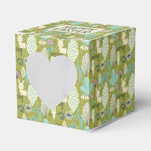 Caja Para Regalos Naturaleza del conejo de primavera (Anverso)