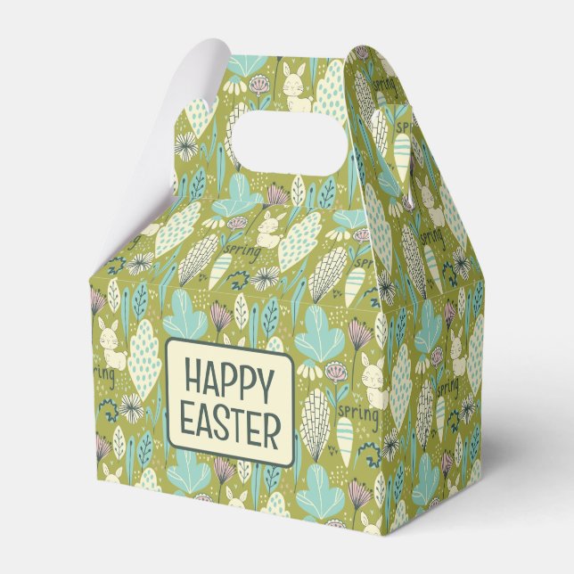 Caja Para Regalos Naturaleza del conejo de primavera (Front Side)