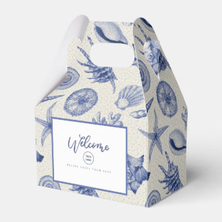 Caja Para Regalos Náutica Temática Blue Seashell