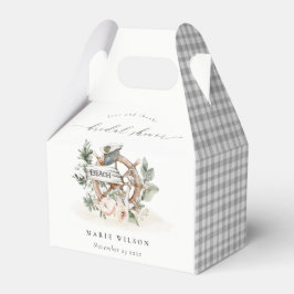 Caja Para Regalos Nautical Anchor Wheel Leafy Floral Bridal Shower
