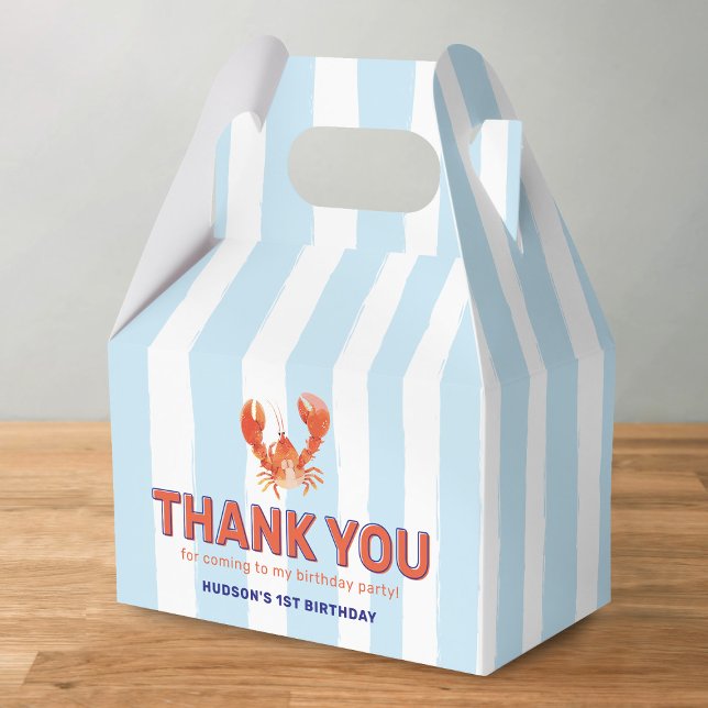 Caja Para Regalos Nautical Lobster Kids Birthday (Subido por el creador)