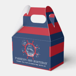 Caja Para Regalos Nautical Sailboat Birthday Blue