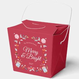 Caja Para Regalos Navidad Alegre y Brillante