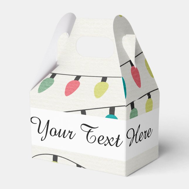 Caja Para Regalos Navidad Cadena del patrón de luces (Front Side)