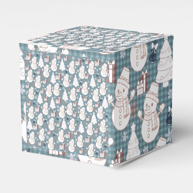 Caja Para Regalos Navidad Caprichosa Acogedora  (Costado Anverso)