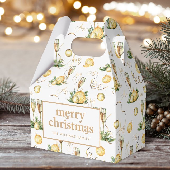 Caja Para Regalos Navidad de oro (Subido por el creador)